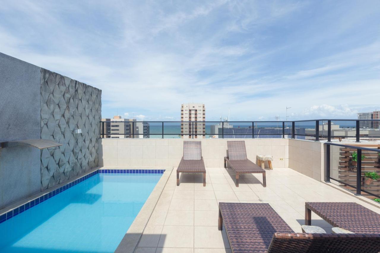 Flat Quarto E Sala C/ Vista Mar Espetacular Daire Maceió Dış mekan fotoğraf